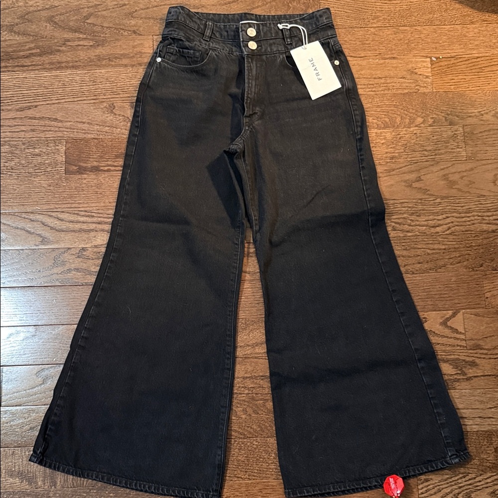 Frame Denim Charcoal Flare Jeans